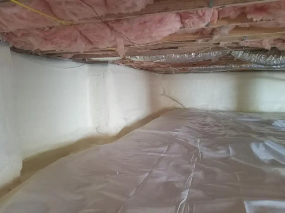 Crawl space encapsulation with closed-cell spray foam for Attic Insulation in Shamokin